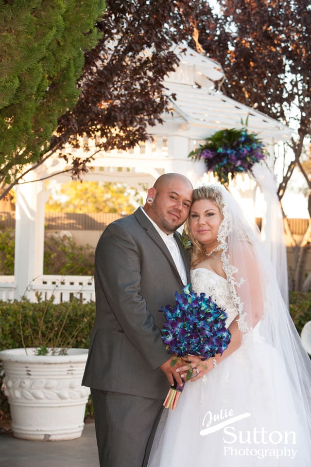 bride groom -bazebo-blue-flowers