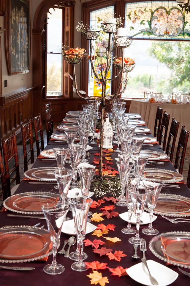 Newhall Mansion table setup
