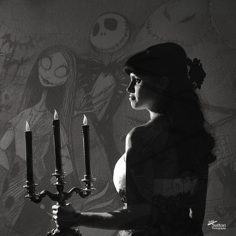 goth-black-white-bride